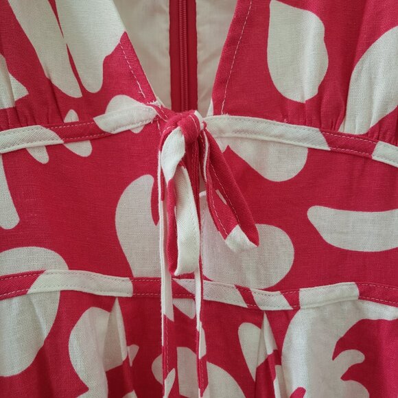 Women's House of Harlow‎ 1960 Printed Plunge V-neck Mini Dress Puffer Sleeves - Picture 5 of 8